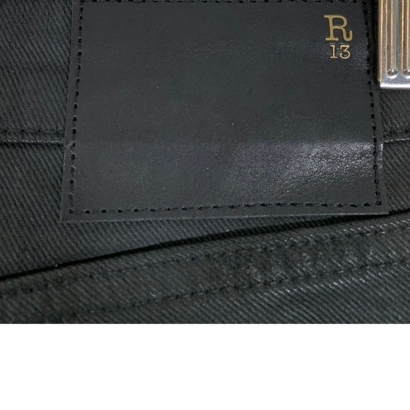 R13 Kate Low Rise Slim Straight Leg Limited Edition Metallica Jeans Size 27 - Picture 11 of 14